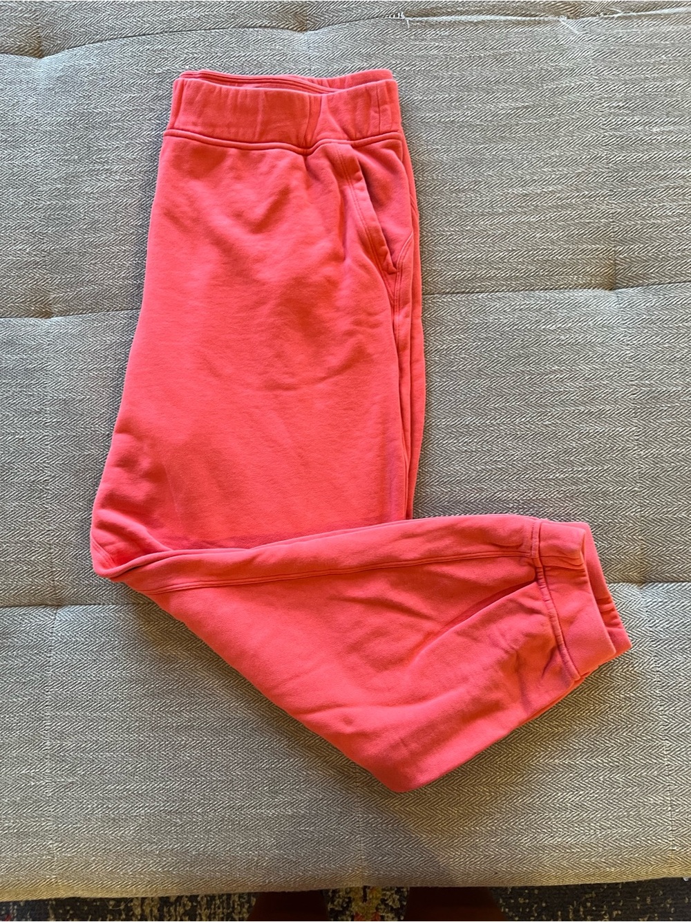 lululemon Scuba High Rise Jogger Warm Coral Size 14 Cotton Terry